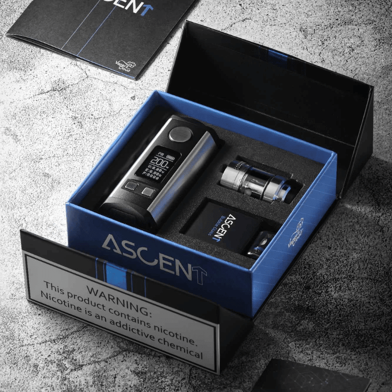 Vaperz Cloud Ascent 200W Kit | £42 - Avalanche Vapes Blue plasma+ Shift Bubbleglass