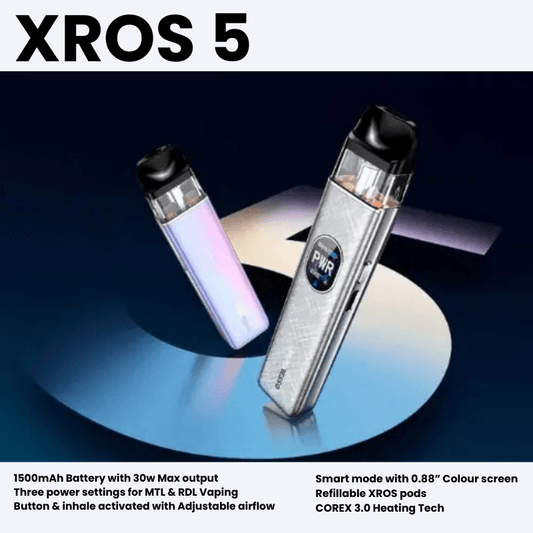 Vaporesso Xros 5 Kit | £20 - Avalanche Vapes Black Leather