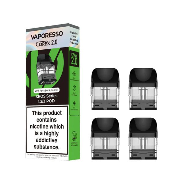 vaporesso xros pods 4 pack price uk Vaporesso XROS COREX Pods 4 Pack | 0.4Ω/0.6Ω/0.8Ω/1.0Ω/1.2Ω