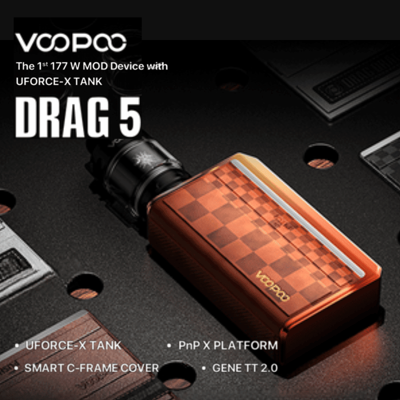 Voopoo Drag 5 Vape Kit | £32 - Avalanche Vapes Green