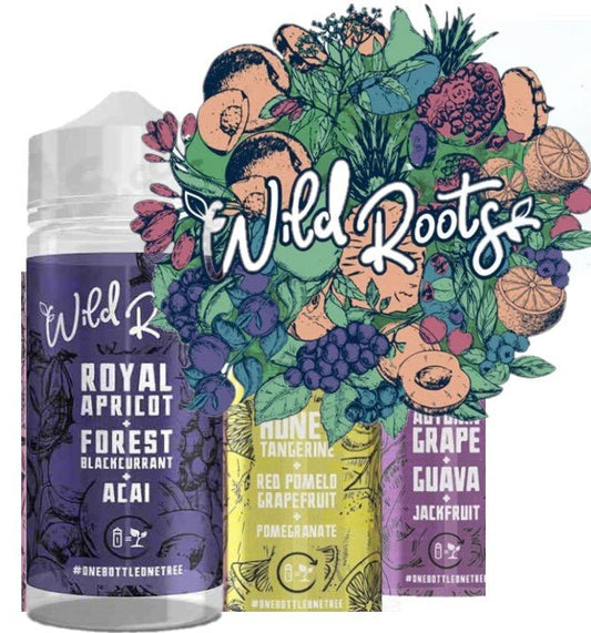 Wild Roots 70/30 | 100ml + 2 Nics | £11 - Avalanche Vapes Autumn Grape - Guava - Jackfruit