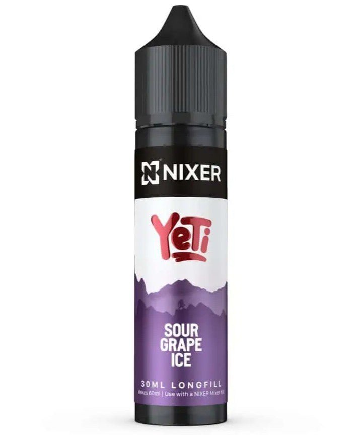 Yeti x Nixer Longfill + 3 Nic Salts | £8 - Avalanche Vapes Sour Grape Ice/ 9mg Inc 3 Salt Shots