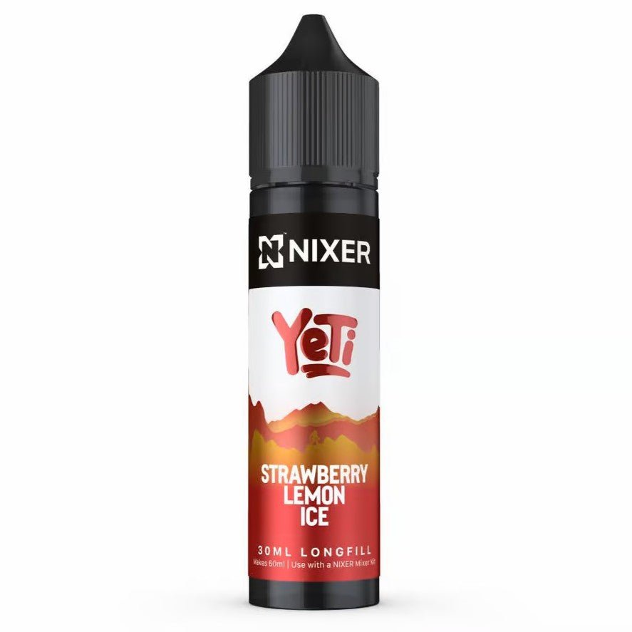 Yeti x Nixer Longfill + 3 Nic Salts | £8 - Avalanche Vapes Strawberry Lemon Ice/ 9mg Inc 3 Salt Shots