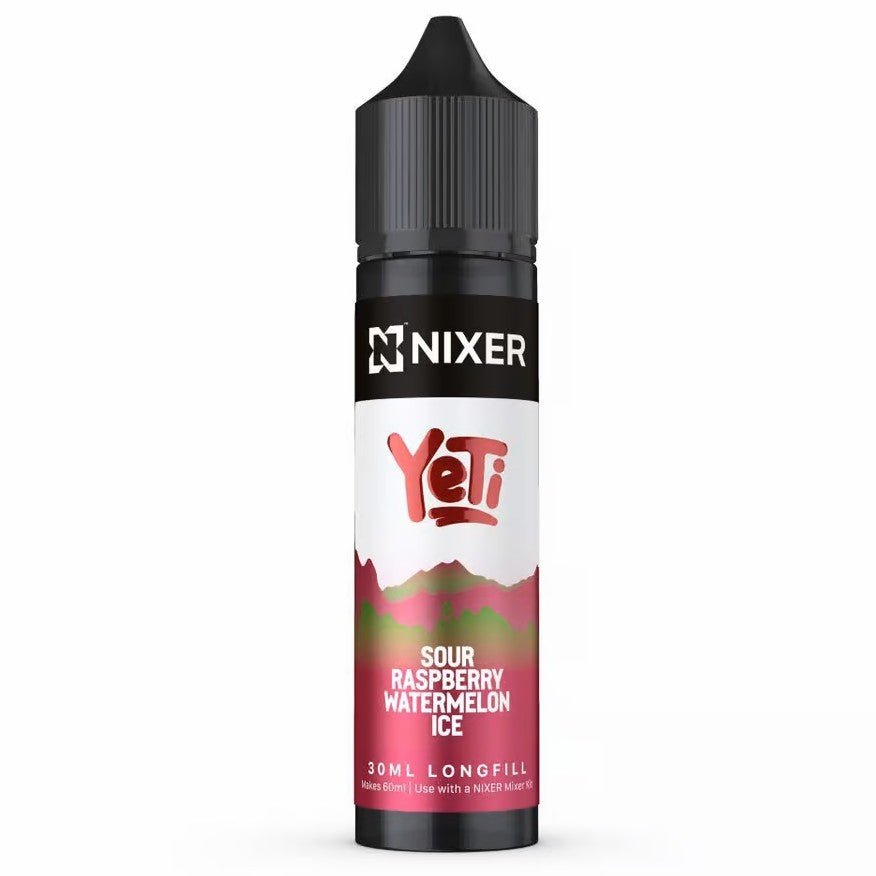 Yeti x Nixer Longfill + 3 Nic Salts | £8 - Avalanche Vapes Sour Raspberry Watermelon Ice/ 9mg Inc 3 Salt Shots