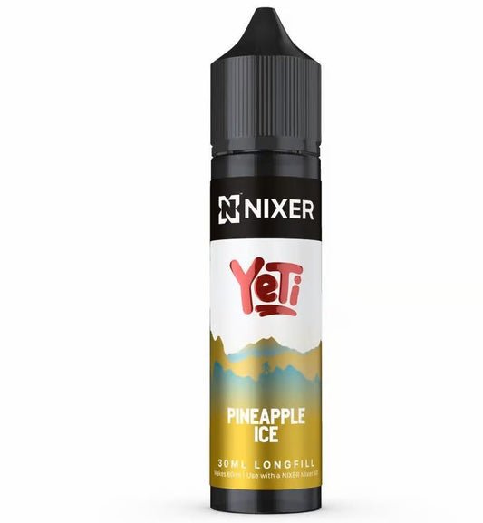 Yeti x Nixer Longfill + 3 Nic Salts | £8 - Avalanche Vapes Pineapple Ice/ 9mg Inc 3 Salt Shots