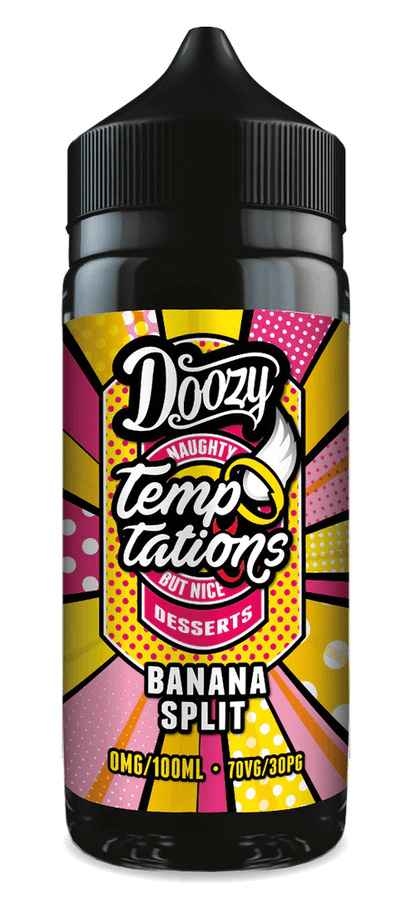 Doozy Temptations 70/30 | 100ml + 2 Nics | £8 - Avalanche Vapes Banana split