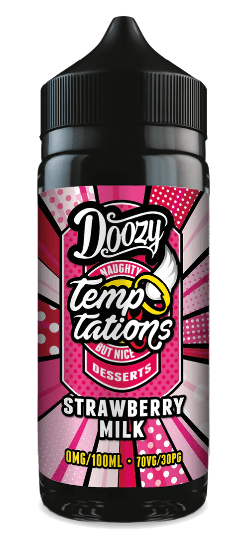 Doozy Temptations 70/30 | 100ml + 2 Nics | £8 - Avalanche Vapes Strawberry milk