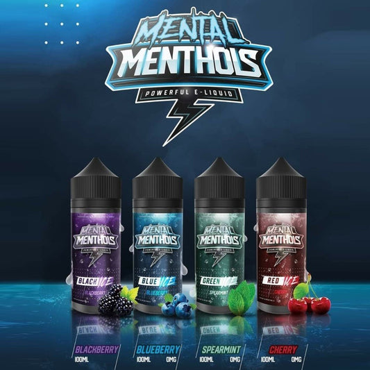 Mental Menthol 70/30 | 100ml + 2 Nics | £10 - Avalanche Vapes Black Ice