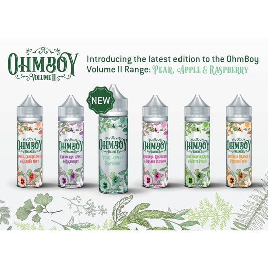Ohm Boy 70/30 | 100ml + 2 Nics | £11 - Avalanche Vapes Ruhbarb; Raspberry & Orange Blossom