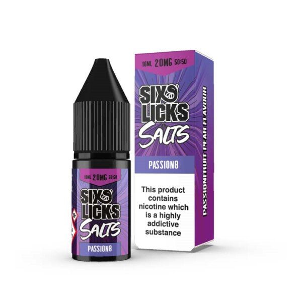 Six Licks Nic Salt | £2.25 - Avalanche Vapes 20mgPassion8