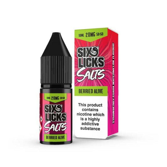 Six Licks Nic Salt | £2.25 - Avalanche Vapes 20mgBerried Alive
