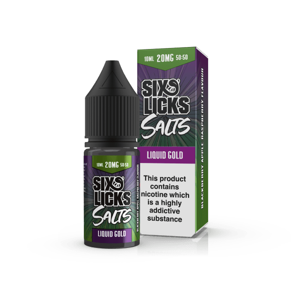 Six Licks Nic Salt | £2.25 - Avalanche Vapes 20mgLiquid Gold