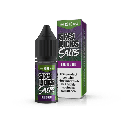 Six Licks Nic Salt | £2.25 - Avalanche Vapes 20mgLiquid Gold