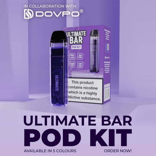 Ultimate Bar Pod Kit | £8 - Avalanche Vapes Transparent Black